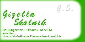 gizella skolnik business card